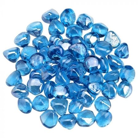 AMERICAN FIRE GLASS Coastal Blue Luster Zircon Beads, 10 lb Bag ZIR-CSTBLLST-10